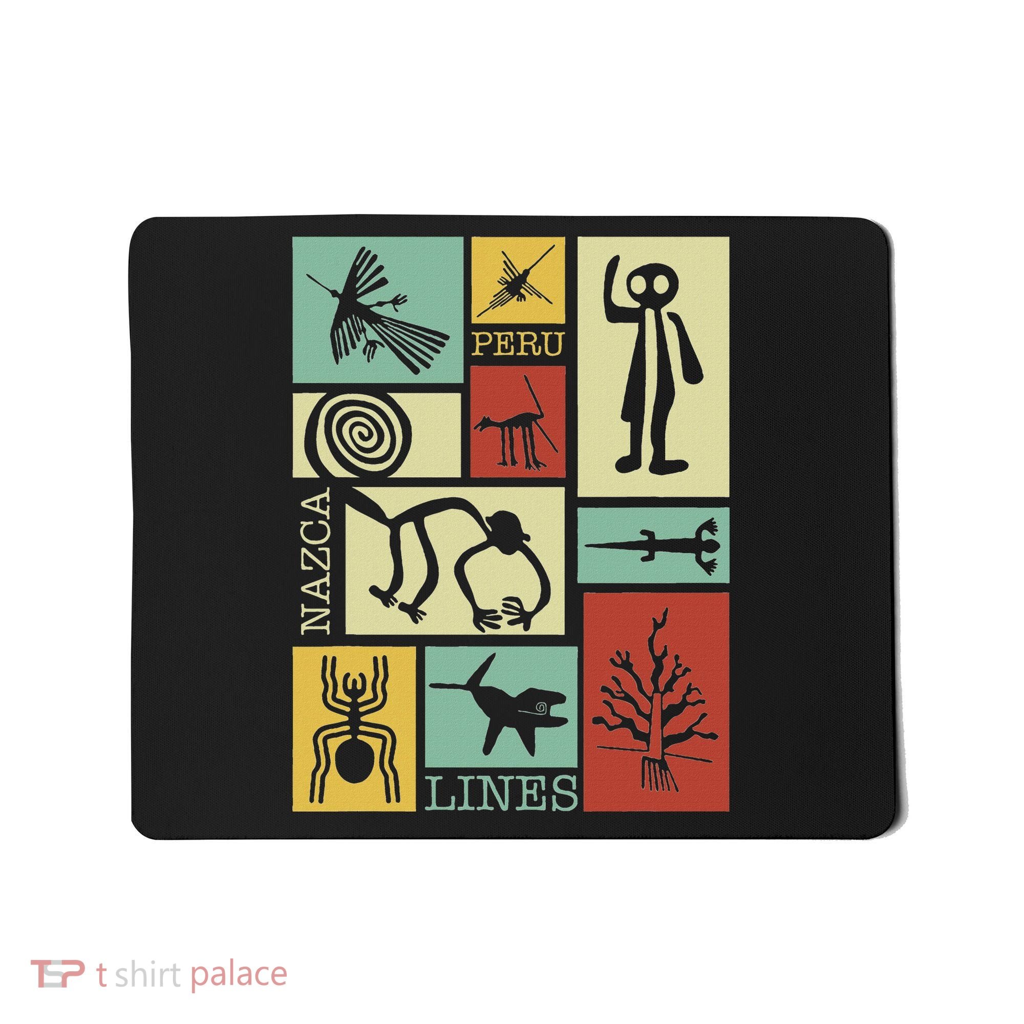 Nazca Lines Peru Geoglyphs Retro Box Artworks Mousepad