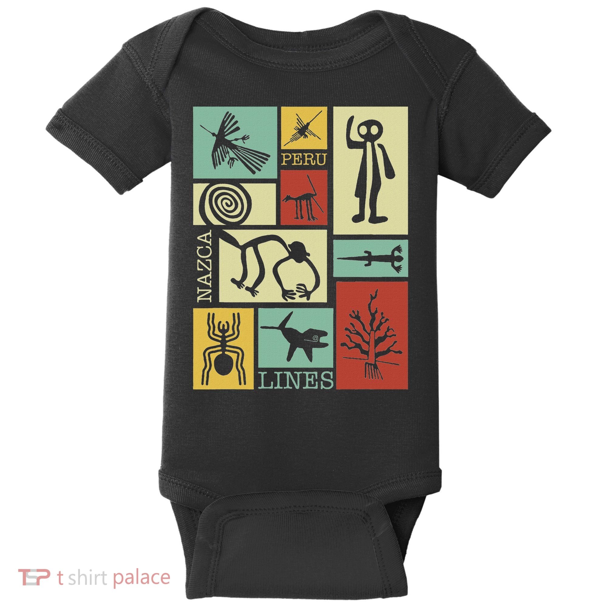 Nazca Lines Peru Geoglyphs Retro Box Artworks Baby Bodysuit