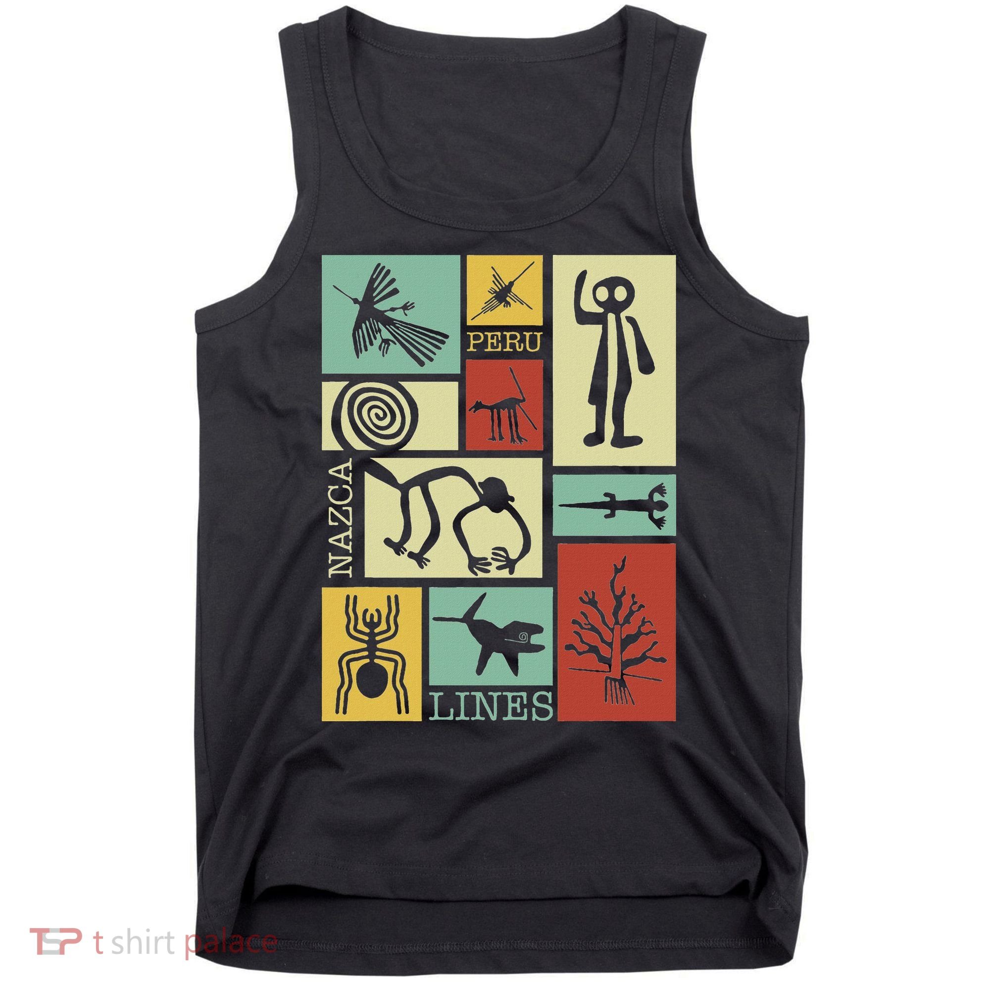 Nazca Lines Peru Geoglyphs Retro Box Artworks Tank Top