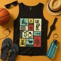 Nazca Lines Peru Geoglyphs Retro Box Artworks Tank Top thumb 4