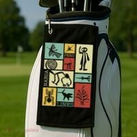 Nazca Lines Peru Geoglyphs Retro Box Artworks Golf Towel thumb 2