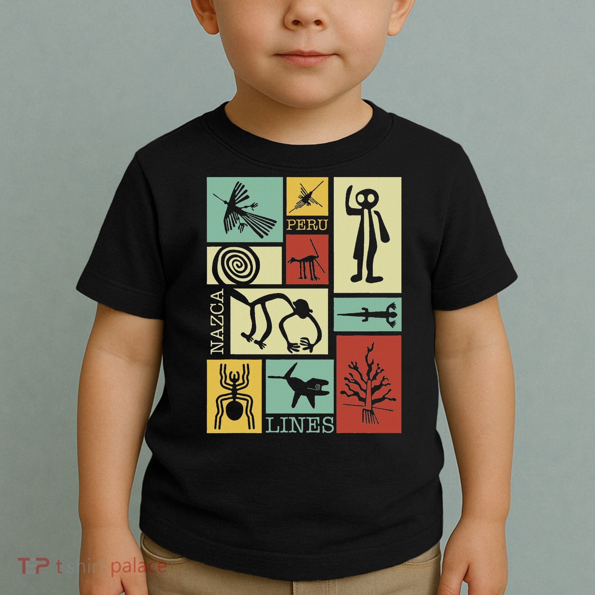 Nazca Lines Peru Geoglyphs Retro Box Artworks Toddler T-Shirt