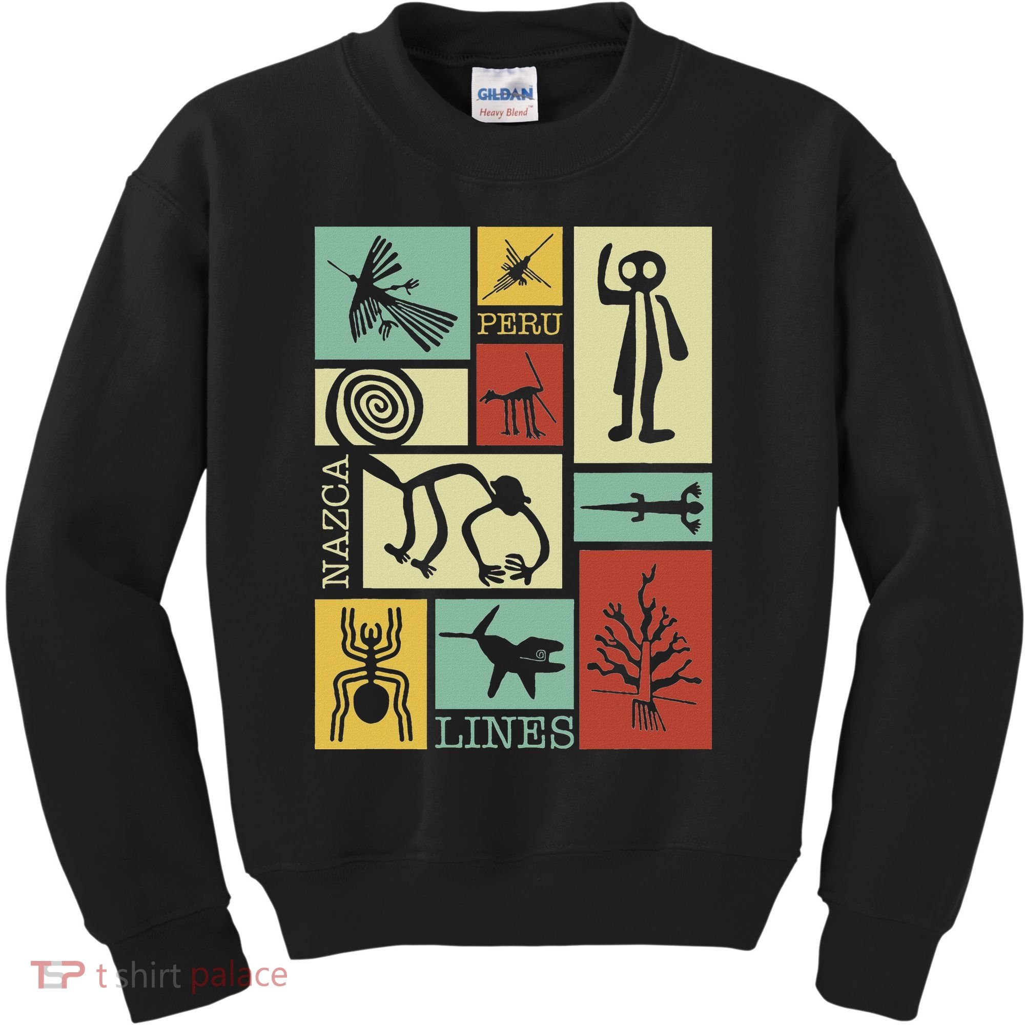 Nazca Lines Peru Geoglyphs Retro Box Artworks Kids Sweatshirt