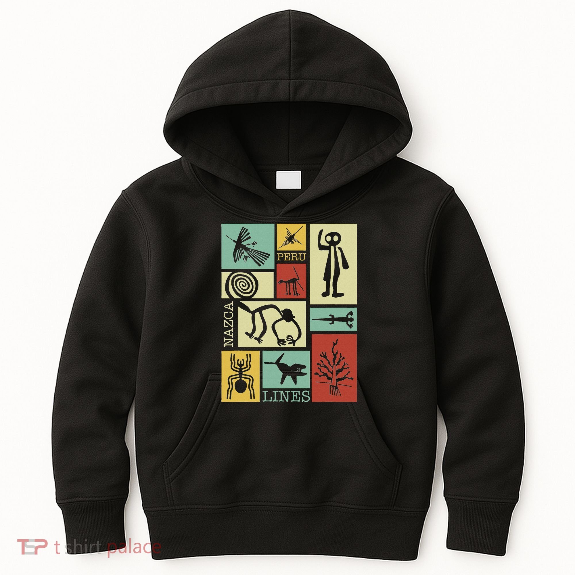 Nazca Lines Peru Geoglyphs Retro Box Artworks Kids Hoodie