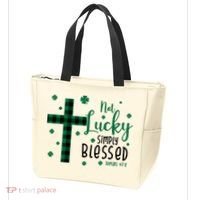 Not Lucky Simply Blessed St Patrick's Day Christianity Tote Bag thumb 3