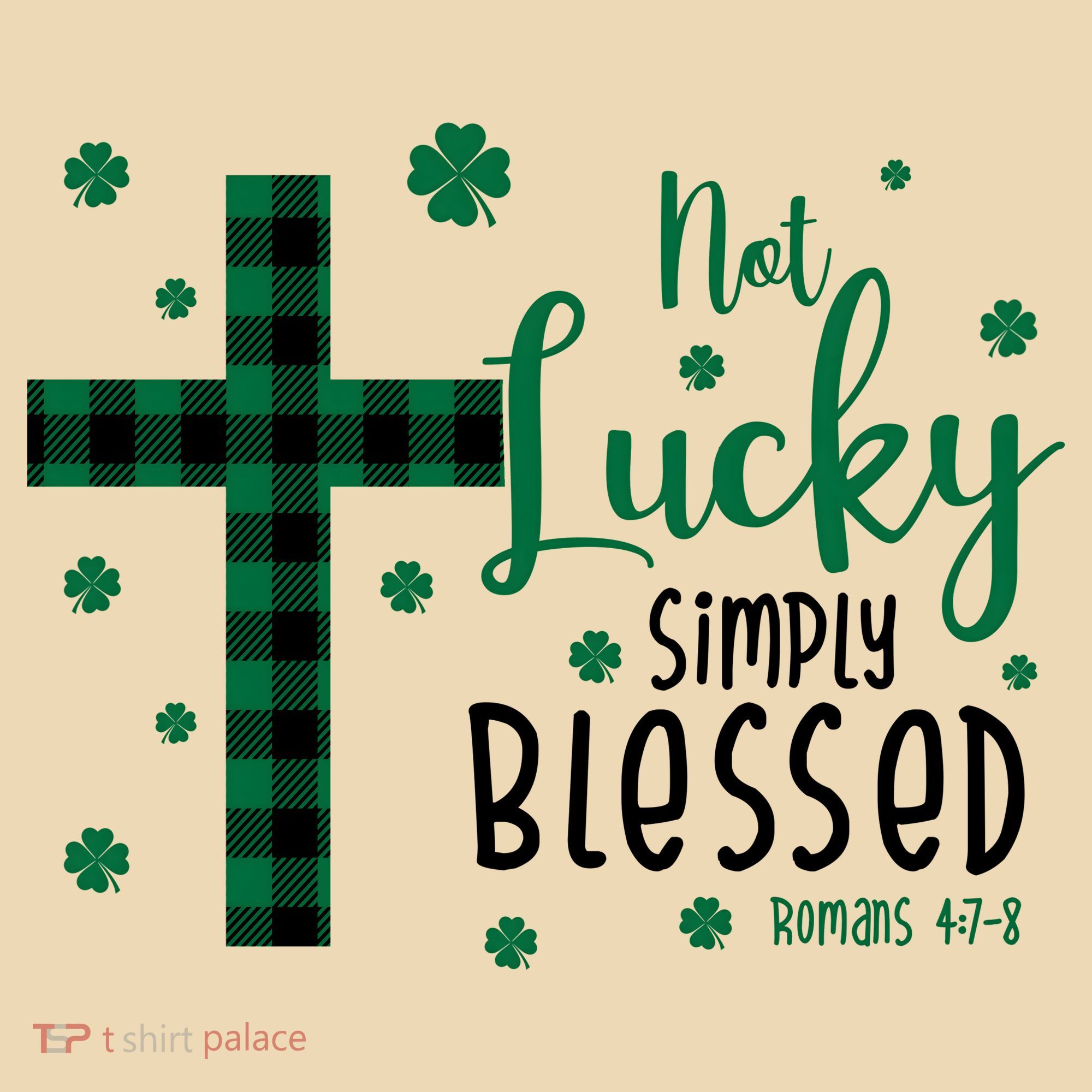 Not Lucky Simply Blessed St Patrick's Day Christianity Tote Bag