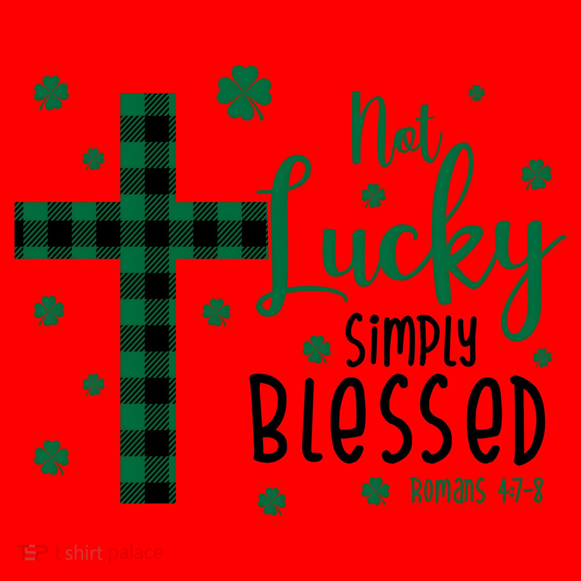 Not Lucky Simply Blessed St Patrick's Day Christianity Santa Hat