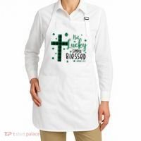 Not Lucky Simply Blessed St Patrick's Day Christianity Apron thumb 2