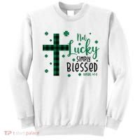 Not Lucky Simply Blessed St Patrick's Day Christianity Sweatshirt thumb 0