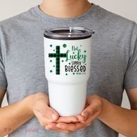 Not Lucky Simply Blessed St Patrick's Day Christianity Tumbler thumb 2