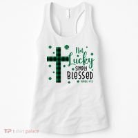 Not Lucky Simply Blessed St Patrick's Day Christianity Women's Tank Top thumb 0