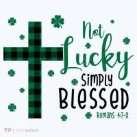 Not Lucky Simply Blessed St Patrick's Day Christianity Baby Bodysuit thumb 2