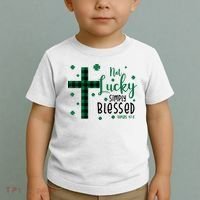 Not Lucky Simply Blessed St Patrick's Day Christianity Toddler T-Shirt thumb 2