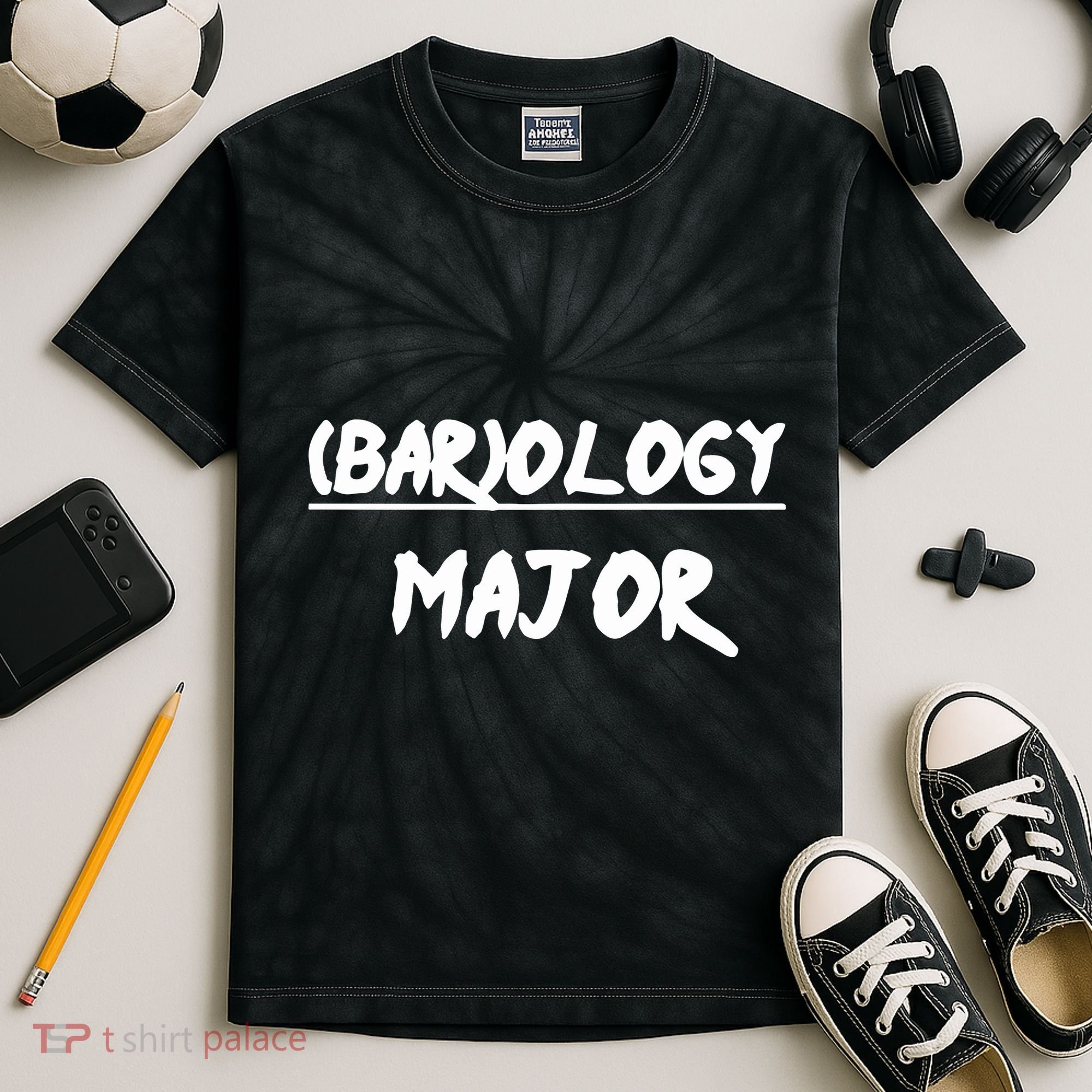 No Life Shaq Wearing (Bar)Ology Major Kids Tie-Dye T-Shirt