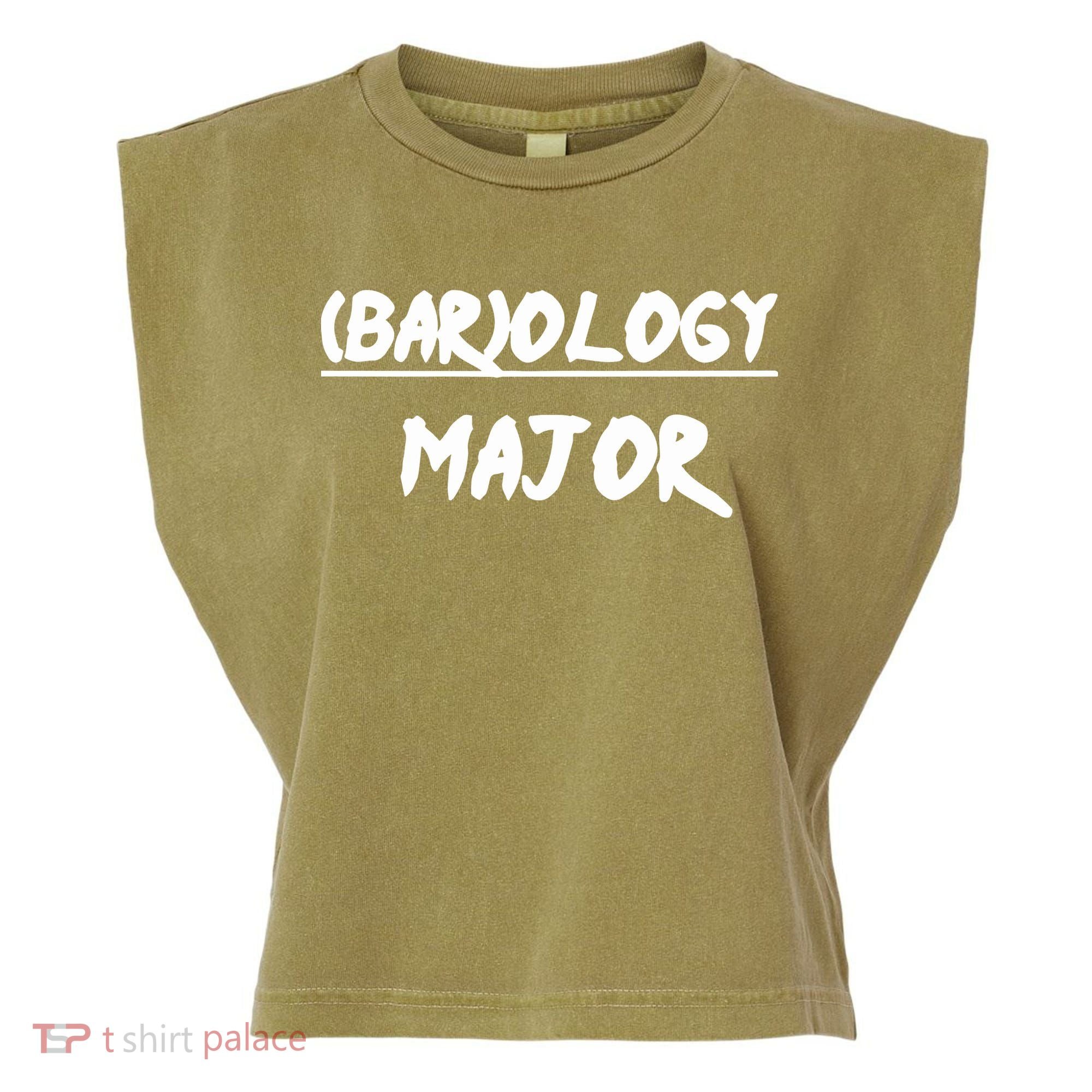No Life Shaq Wearing (Bar)Ology Major Garment-Dyed Women's Muscle Tee