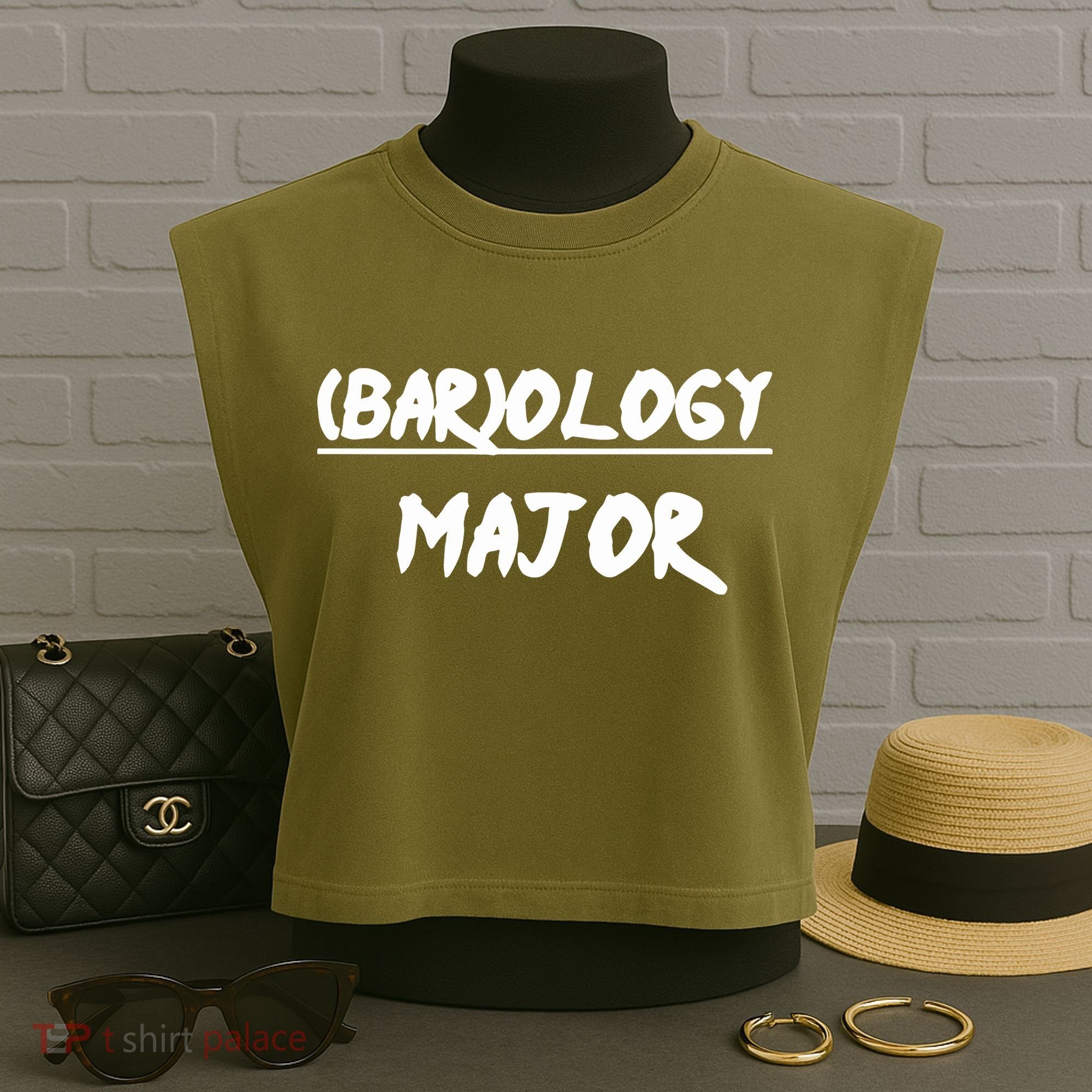No Life Shaq Wearing (Bar)Ology Major Garment-Dyed Women's Muscle Tee