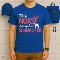 Nurse Loves Schnauzer Dog Lovers Funny Gift For Mom Nurse Gift T-Shirt thumb 6