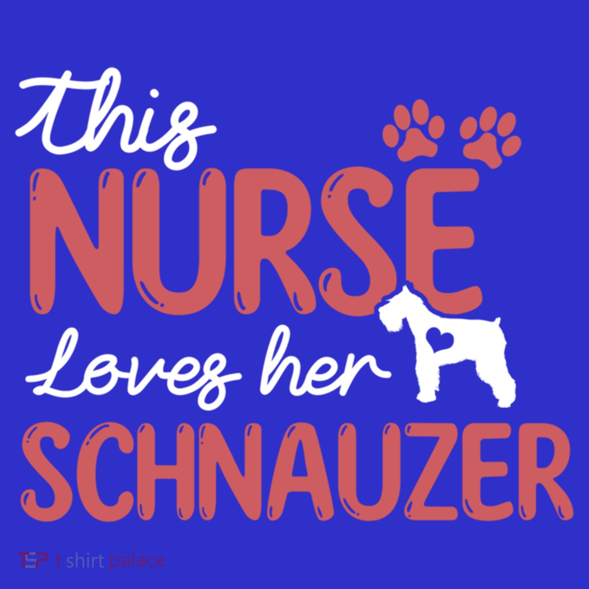 Nurse Loves Schnauzer Dog Lovers Funny Gift For Mom Nurse Gift Baby Bodysuit