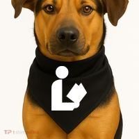 National Library Symbol USA-Made Doggie Bandana thumb 1