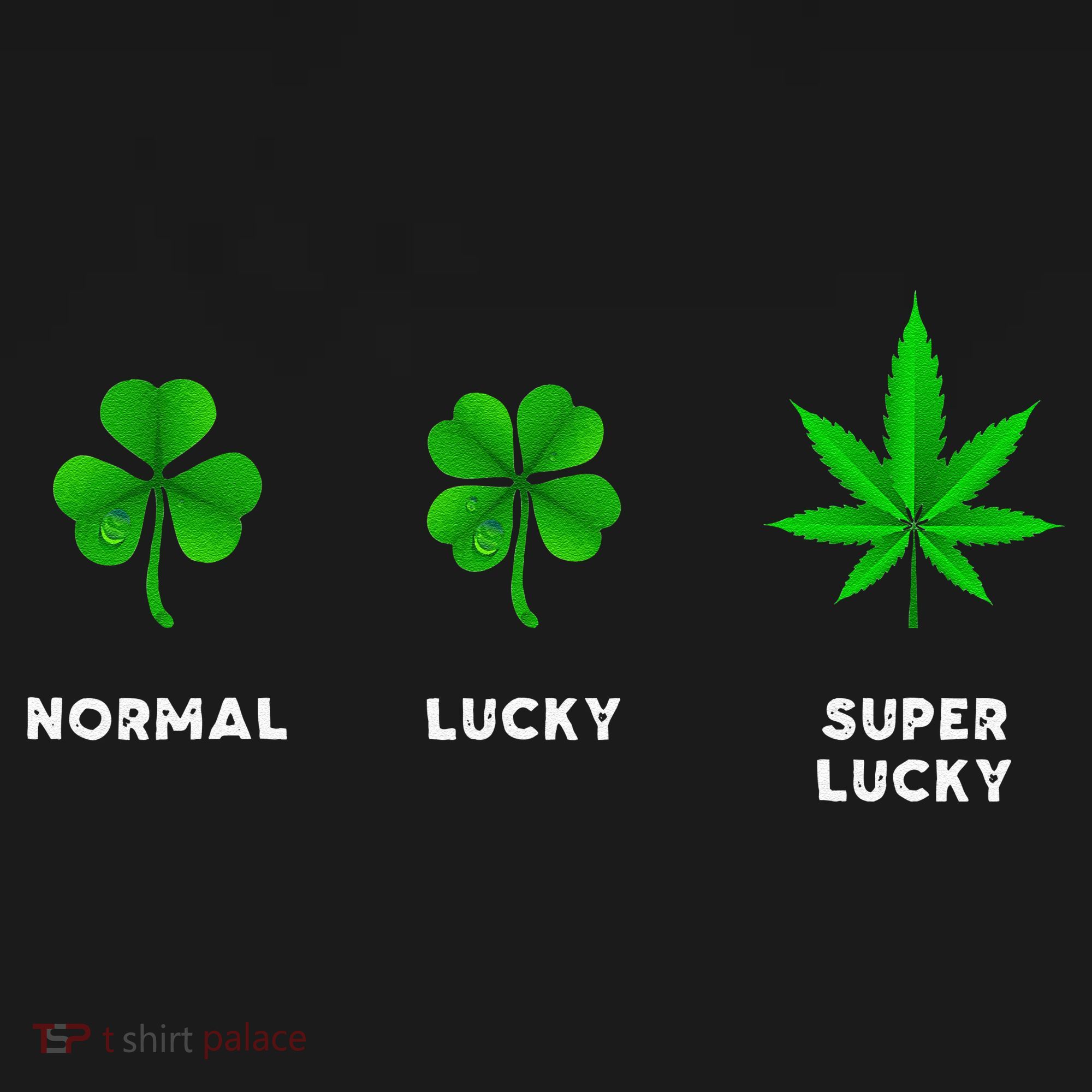 Normal Lucky Super Lucky Shamrock Weed Leaf St. Patricks Day Bucket Hat