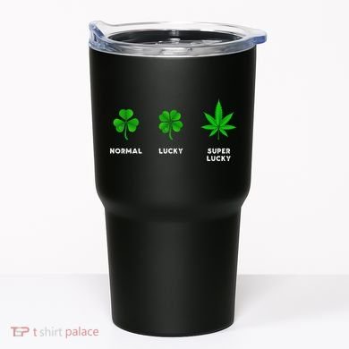 Normal Lucky Super Lucky Shamrock Weed Leaf St. Patricks Day Tumbler