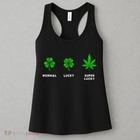 Normal Lucky Super Lucky Shamrock Weed Leaf St. Patricks Day Women's Tank Top thumb 3