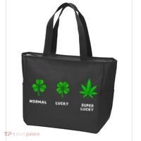 Normal Lucky Super Lucky Shamrock Weed Leaf St. Patricks Day Tote Bag thumb 3