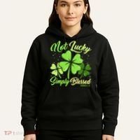 Not Lucky Simply Blessed Christian Shamrock St Patricks Day Hoodie thumb 5