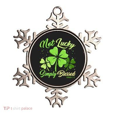 Not Lucky Simply Blessed Christian Shamrock St Patricks Day Ornament