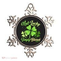 Not Lucky Simply Blessed Christian Shamrock St Patricks Day Ornament thumb 0