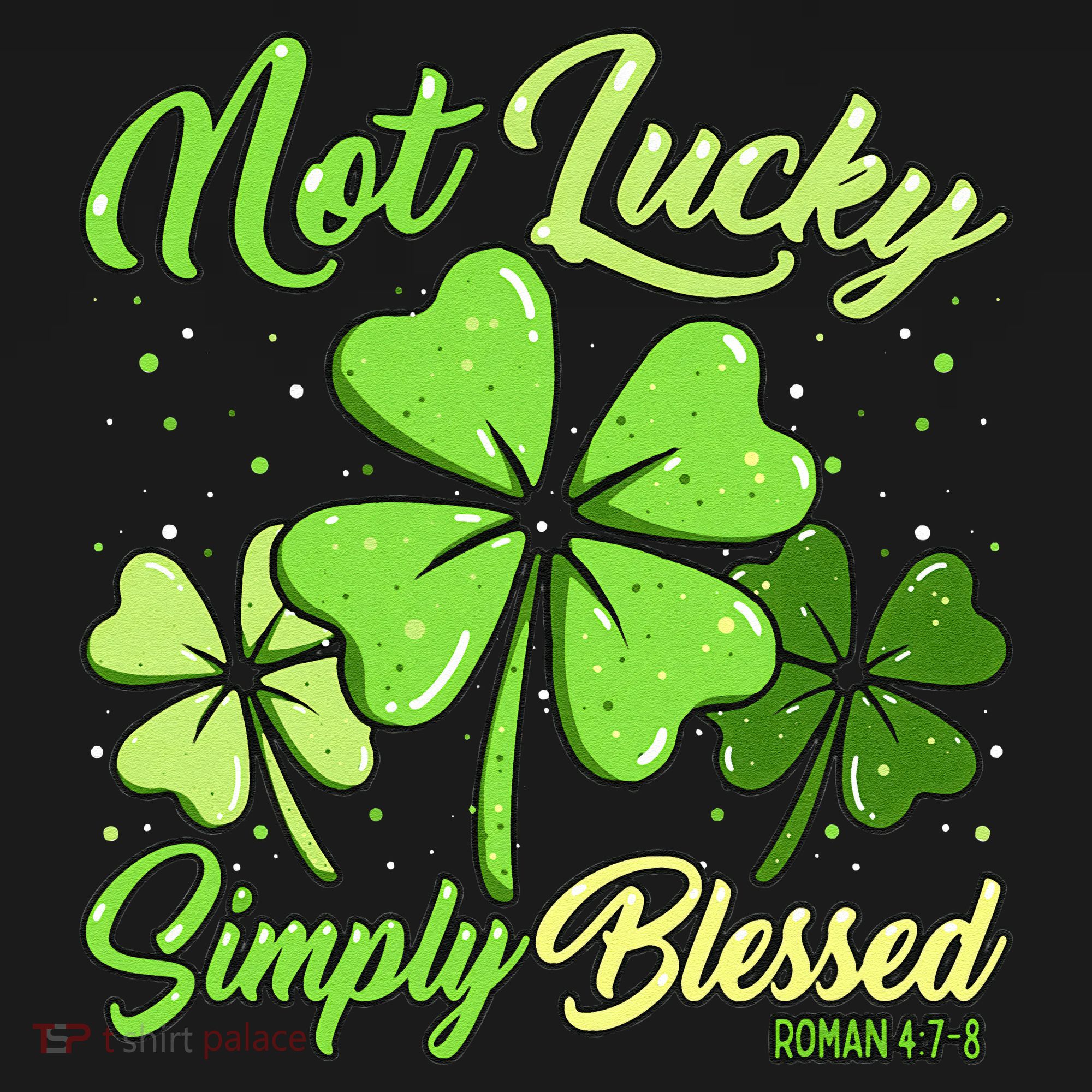 Not Lucky Simply Blessed Christian Shamrock St Patricks Day Women's Tank Top
