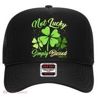 Not Lucky Simply Blessed Christian Shamrock St Patricks Day Hat thumb 0