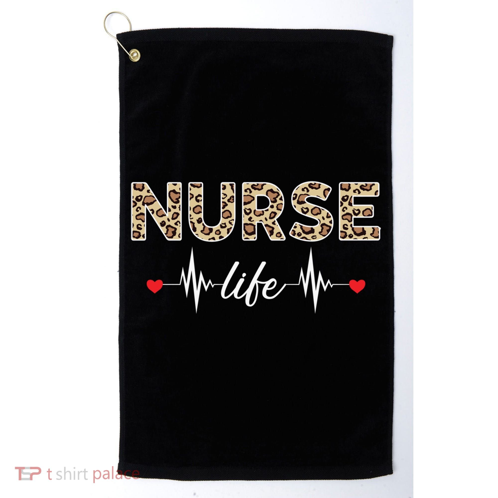 Nurse Life Stethoscope Leopard Nurses Er Icu Nicu Rn Nurses Cute Gift Golf Towel