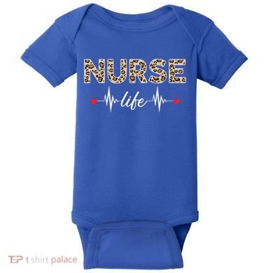 Nurse Life Stethoscope Leopard Nurses Er Icu Nicu Rn Nurses Cute Gift Baby Bodysuit
