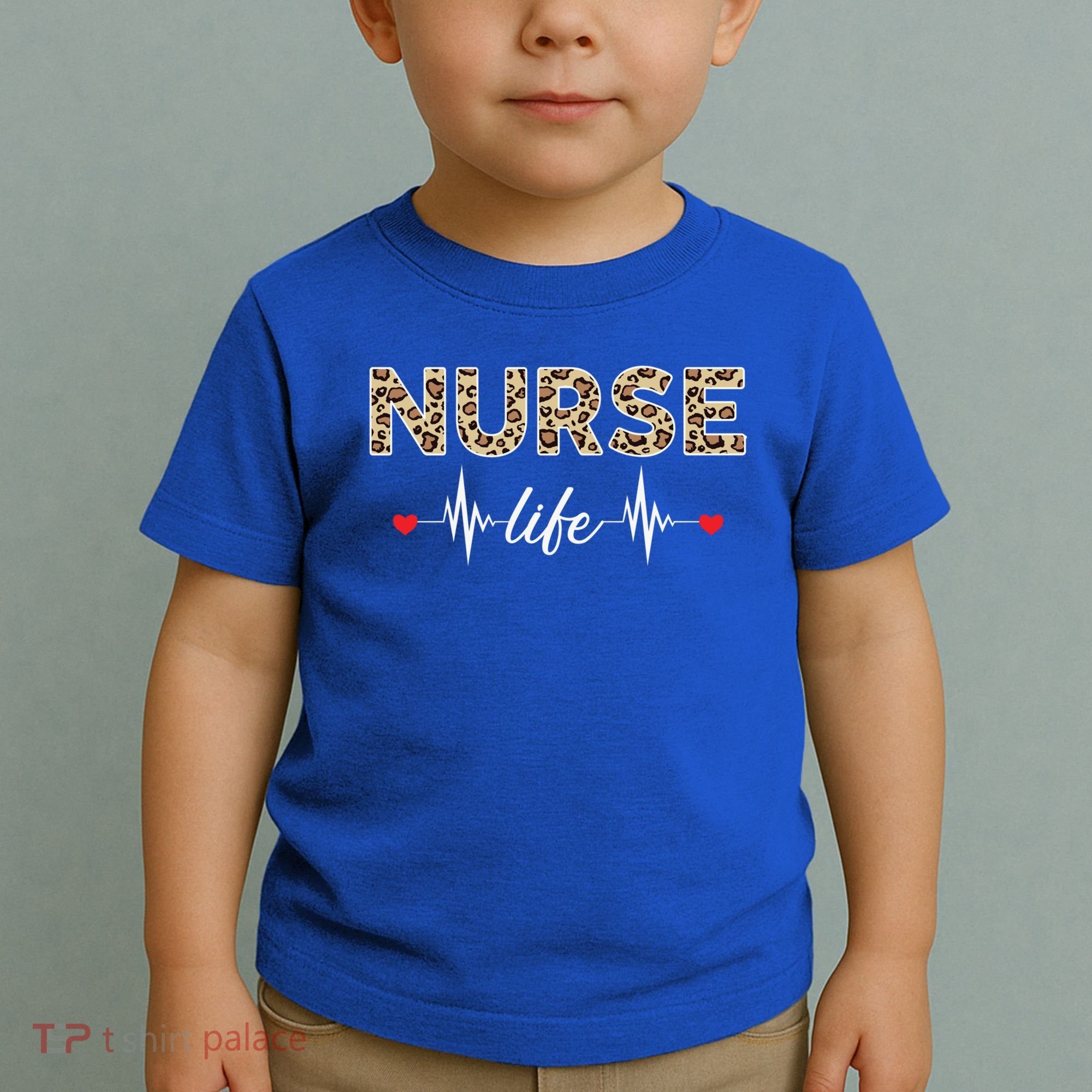 Nurse Life Stethoscope Leopard Nurses Er Icu Nicu Rn Nurses Cute Gift Toddler T-Shirt