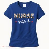 Nurse Life Stethoscope Leopard Nurses Er Icu Nicu Rn Nurses Cute Gift Women's T-Shirt thumb 0