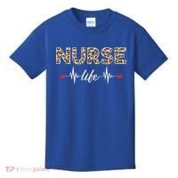 Nurse Life Stethoscope Leopard Nurses Er Icu Nicu Rn Nurses Cute Gift Kids T-Shirt thumb 0