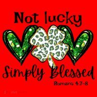 Not Lucky Simply Blessed Christian St Patricks Day Irish Santa Hat thumb 1