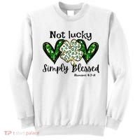 Not Lucky Simply Blessed Christian St Patricks Day Irish Sweatshirt thumb 0