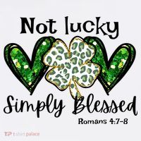 Not Lucky Simply Blessed Christian St Patricks Day Irish Beanie thumb 2