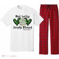 Not Lucky Simply Blessed Christian St Patricks Day Irish Pajama Set thumb 0