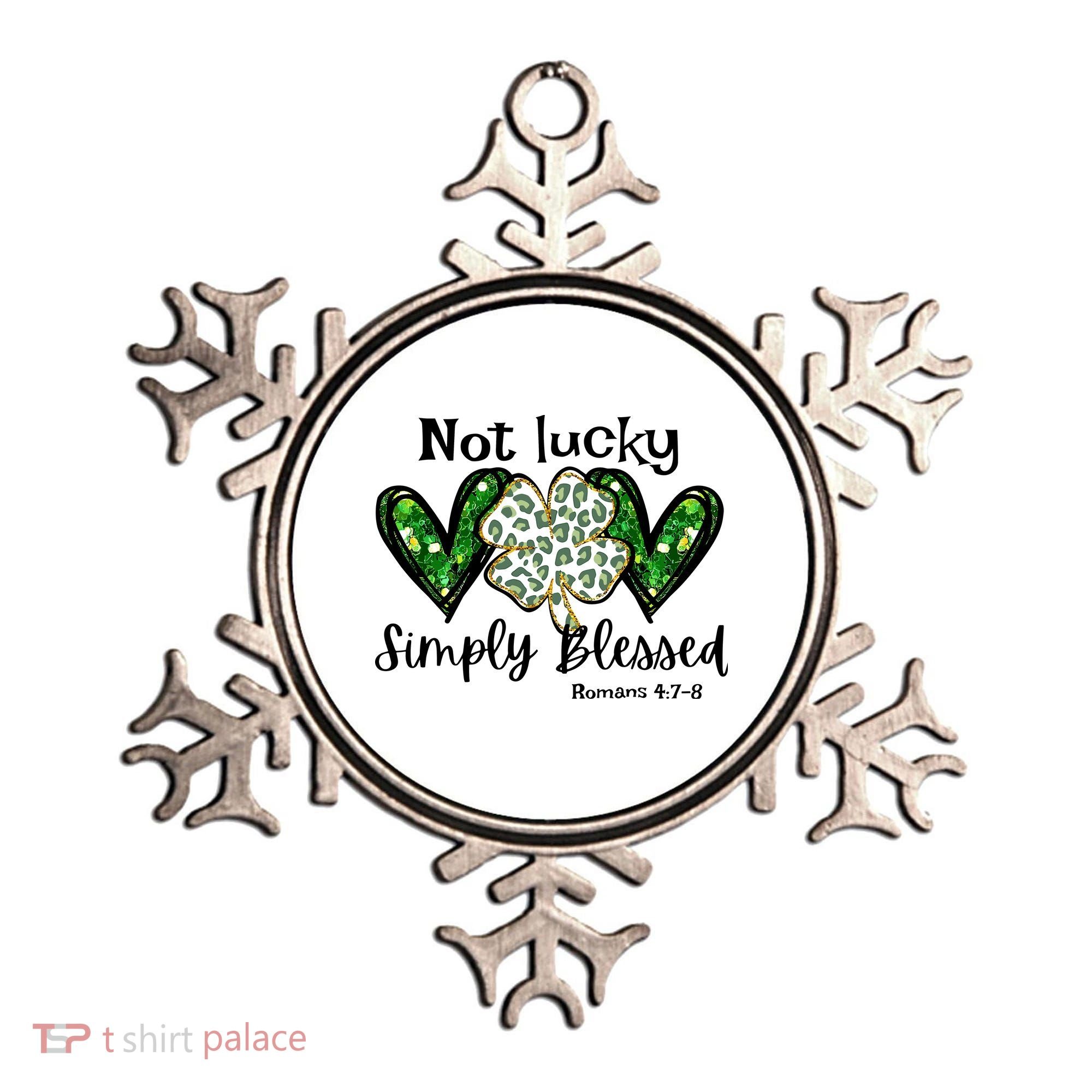 Not Lucky Simply Blessed Christian St Patricks Day Irish Ornament