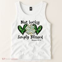 Not Lucky Simply Blessed Christian St Patricks Day Irish Tank Top thumb 2