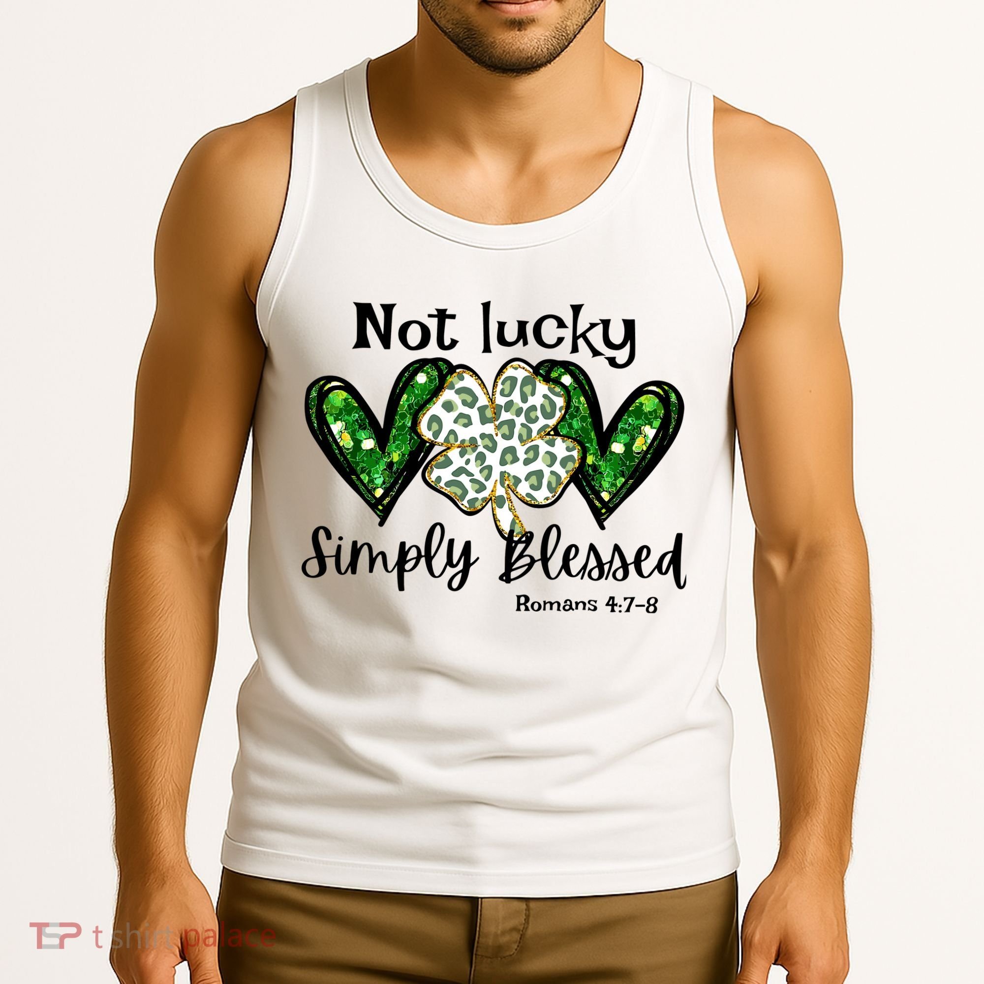 Not Lucky Simply Blessed Christian St Patricks Day Irish Tank Top