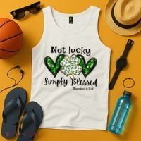 Not Lucky Simply Blessed Christian St Patricks Day Irish Tank Top thumb 4
