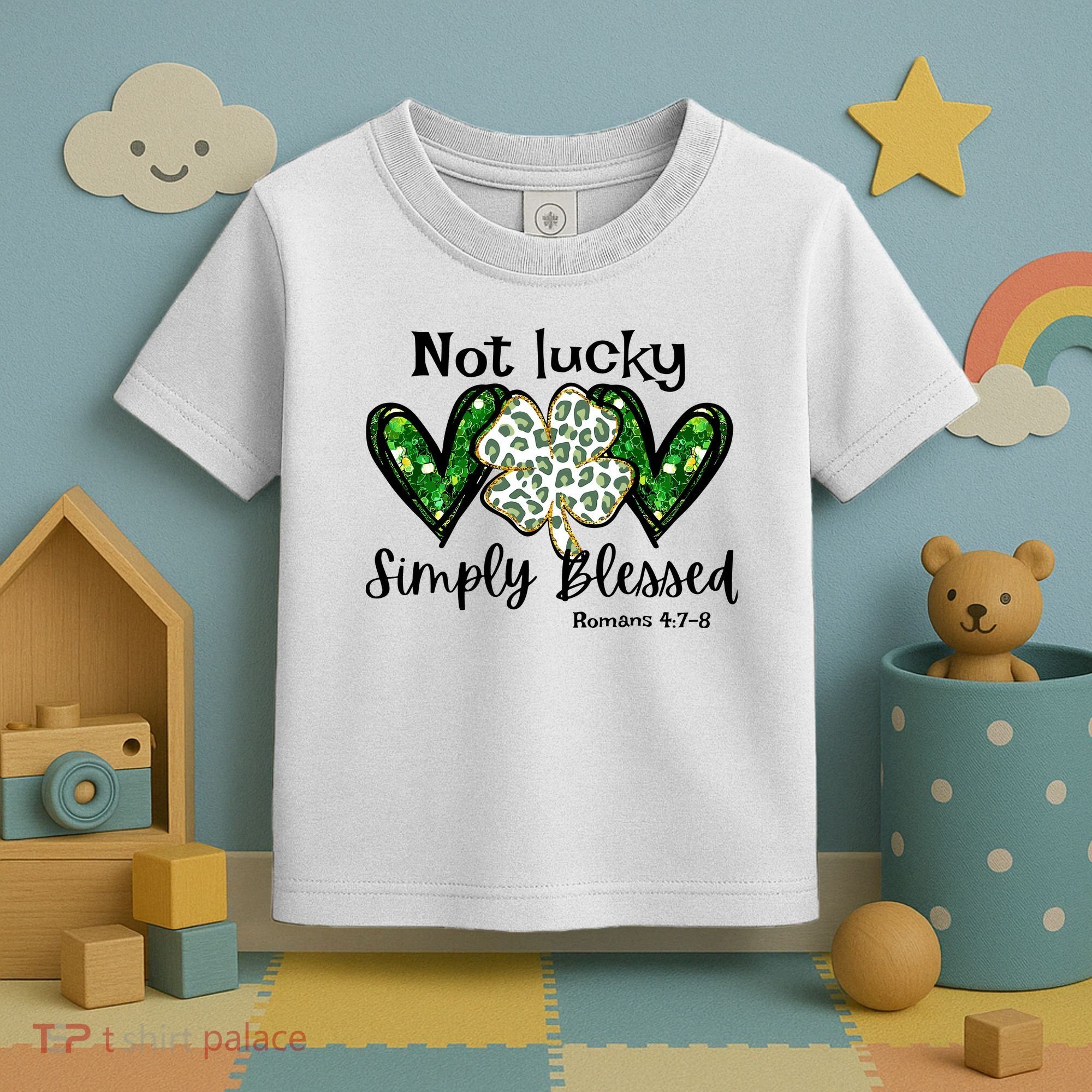 Not Lucky Simply Blessed Christian St Patricks Day Irish Toddler T-Shirt
