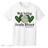 Not Lucky Simply Blessed Christian St Patricks Day Irish Kids T-Shirt thumb 0