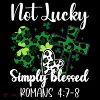 Not Lucky Simply Blessed St PatrickS Day Baby Bodysuit thumb 2
