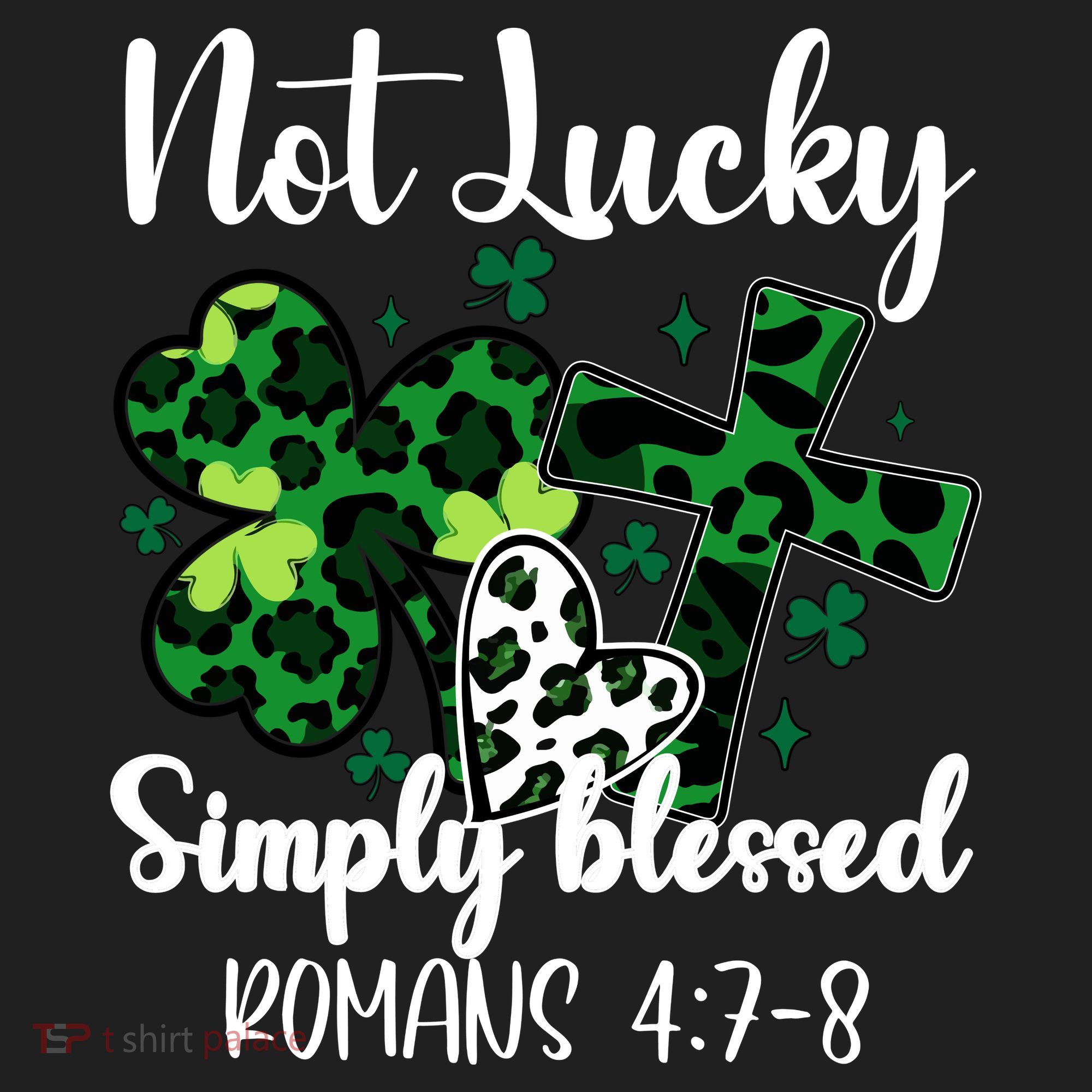 Not Lucky Simply Blessed St PatrickS Day Golf Towel