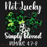Not Lucky Simply Blessed St PatrickS Day Visor thumb 3